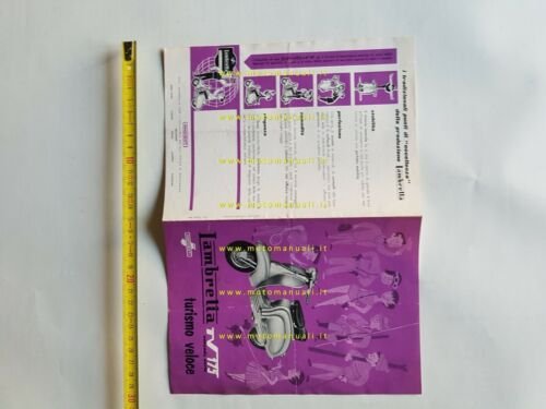 Innocenti Lambretta 175 TV 1959 depliant scooter originale epoca