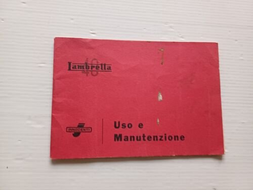 Innocenti Lambretta 48 1958 manuale uso manutenzione libretto originale