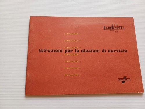 Innocenti Lambretta 48 manuale officina riparazione italiano ORIGINALE