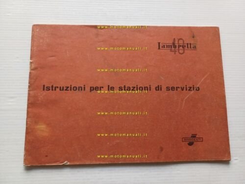 Innocenti Lambretta 48 manuale officina riparazione italiano ORIGINALE