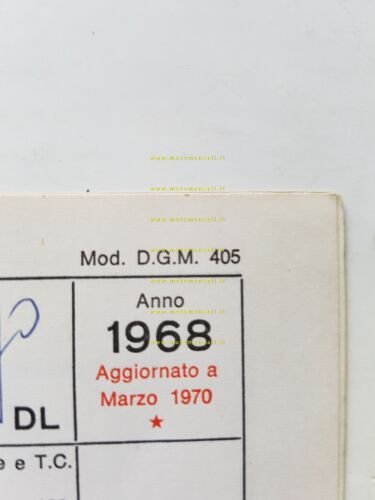 Innocenti Lambretta 50 Deluxe 1970 facsimile omologazione Motorizzazione DGM