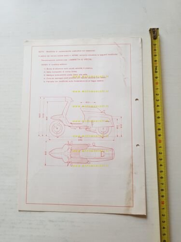 Innocenti Lambretta 50 Deluxe 1970 facsimile omologazione Motorizzazione DGM