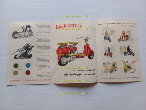 Innocenti Lambretta B 125 1950 depliant italiano originale