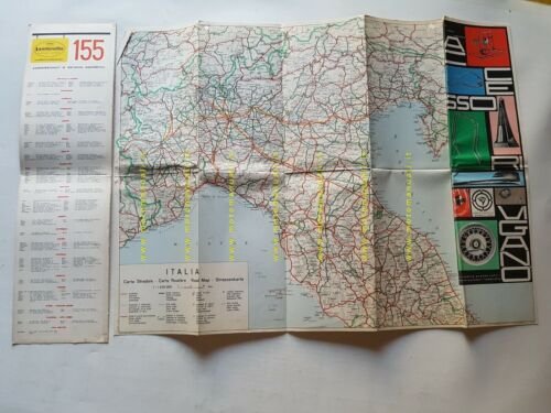 Innocenti Lambretta Club cartina Italia anni 60 originale no depliant