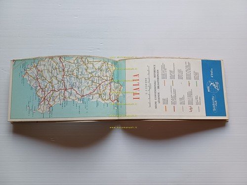 Innocenti Lambretta Club Italia cartina stradale Italia 1959 originale