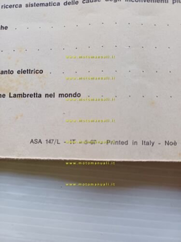 Innocenti Lambretta J 50 1967 manuale uso manutenzione libretto originale