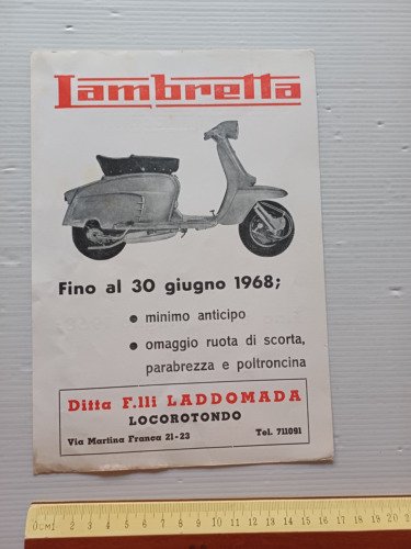 Innocenti Lambretta Lambro depliant italiano originale