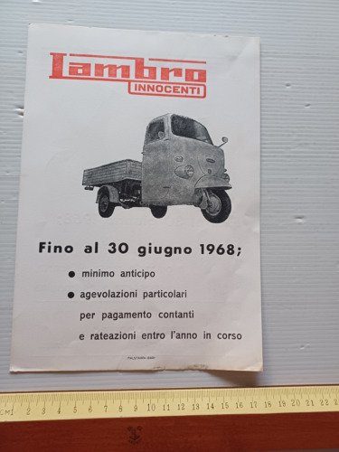 Innocenti Lambretta Lambro depliant italiano originale