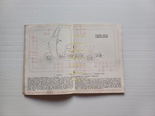 Innocenti Lambretta Li 175 motocarro 1960 manuale uso manutenzione originale