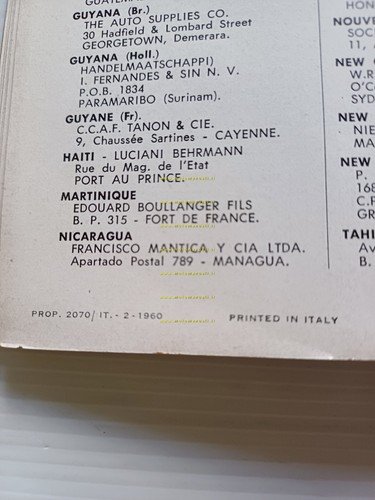 Innocenti Lambretta Li 175 motocarro 1960 manuale uso manutenzione originale