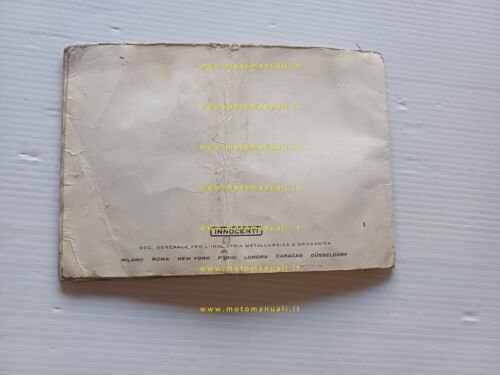 Innocenti Lambretta X 200 Special 1966 manuale uso manutenzione originale