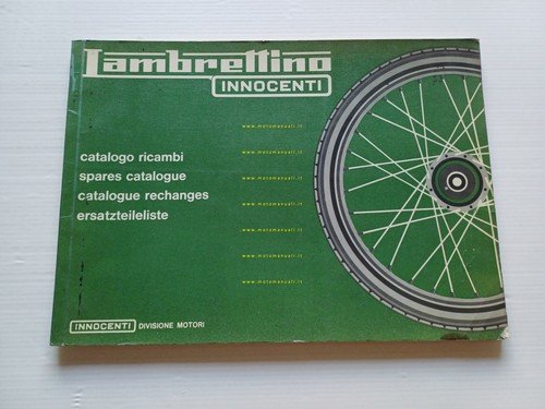 Innocenti Lambrettino 50 1966 catalogo ricambi originale