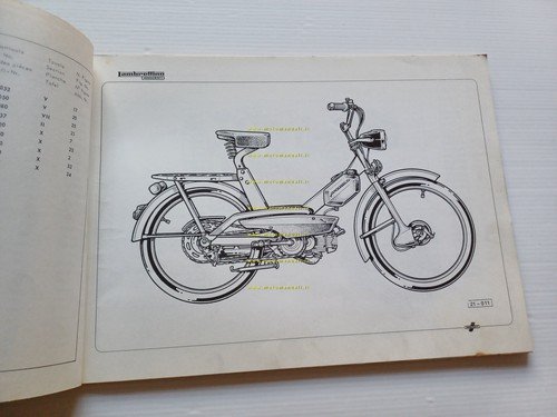 Innocenti Lambrettino 50 1966 catalogo ricambi originale