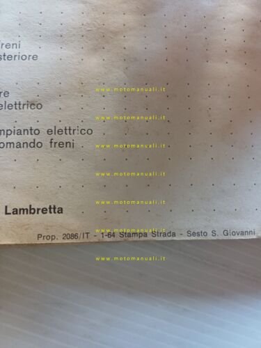 Innocenti Lambro 175 motocarro 1964 manuale uso manutenzione libretto originale
