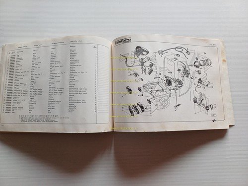 Innocenti Lambro 450 - 550 1965 motocarro catalogo ricambi originale