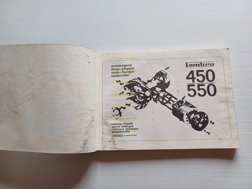 Innocenti Lambro 450 - 550 1965 motocarro catalogo ricambi originale