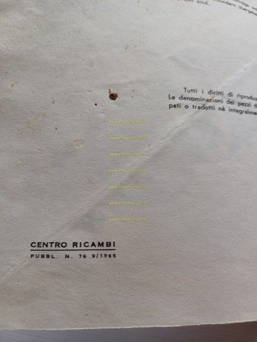 Innocenti Lambro 450 - 550 1965 motocarro catalogo ricambi originale