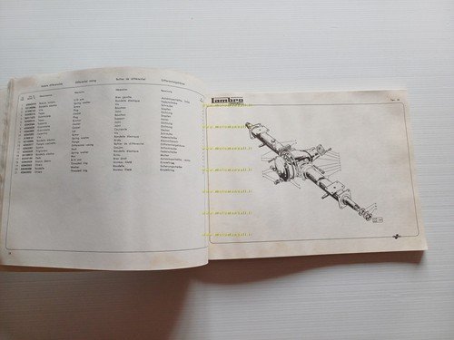 Innocenti Lambro 450 - 550 1965 motocarro catalogo ricambi originale