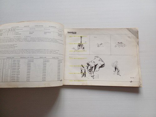 Innocenti Lambro 450-550 1967 catalogo ricambi originale -supplemento Lambro 550