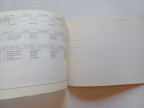 Innocenti Lambro 500 L (varianti 550N) 1967 motocarro catalogo ricambi …