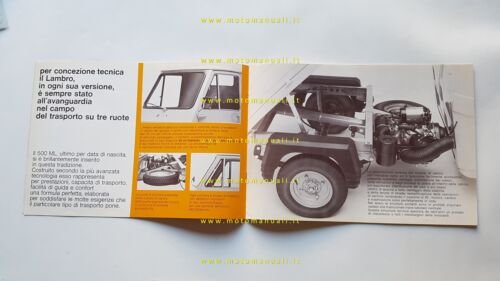 Innocenti Lambro 500 ML 1970 depliant originale italiano