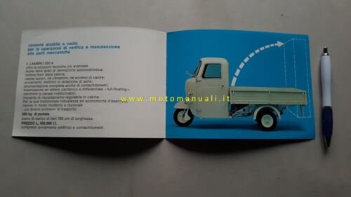 Innocenti Lambro 550 A motocarro depliant originale ITALIANO brochure