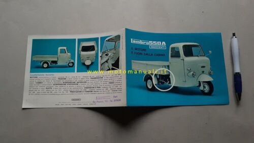 Innocenti Lambro 550 A motocarro depliant originale ITALIANO brochure