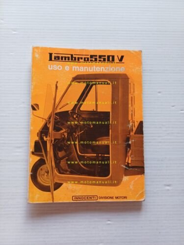 Innocenti Lambro 550 V 1969 manuale uso manutenzione libretto originale …