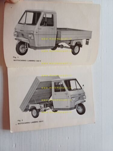 Innocenti Lambro 550 V 1969 manuale uso manutenzione libretto originale …