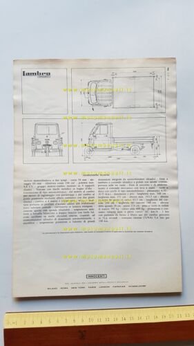 Innocenti Lambro 600 M Guida Manubrio depliant originale italiano