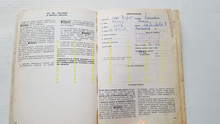 Innocenti Mini 1000 - 1001 - Export 1973 manuale uso …