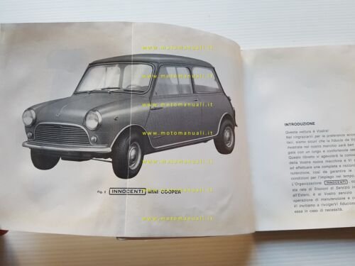 Innocenti MIni Cooper 1967 manuale uso manutenzione libretto originale italiano