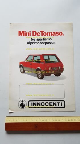 Innocenti Mini De Tomaso 1976 depliant originale italiano