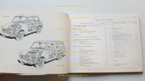 Innocenti Mini Minor -Mini T MK2-MK3 1970 manuale officina caratterist. …