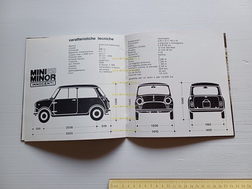Innocenti Mini Minor 850 1965 depliant italiano originale