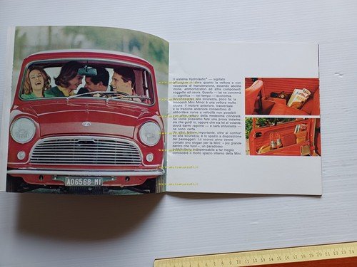 Innocenti Mini Minor 850 1965 depliant italiano originale