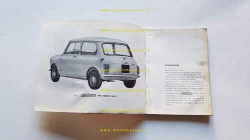 Innocenti Mini Minor Mk2 1968 manuale uso manutenzione libretto originale