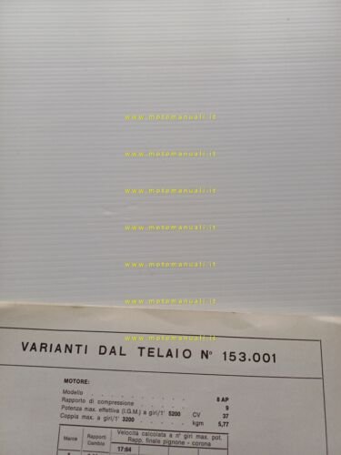 Innocenti Mini T 1966-67-68 scheda omologazione DGM Motorizzazione Facsimile