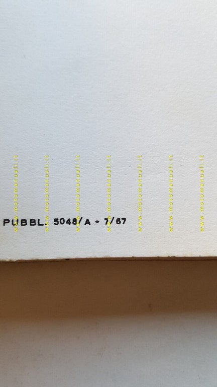 Innocenti Morris IM3-IM3 S-I4- I4 S 1968 manuale officina caratteristiche …