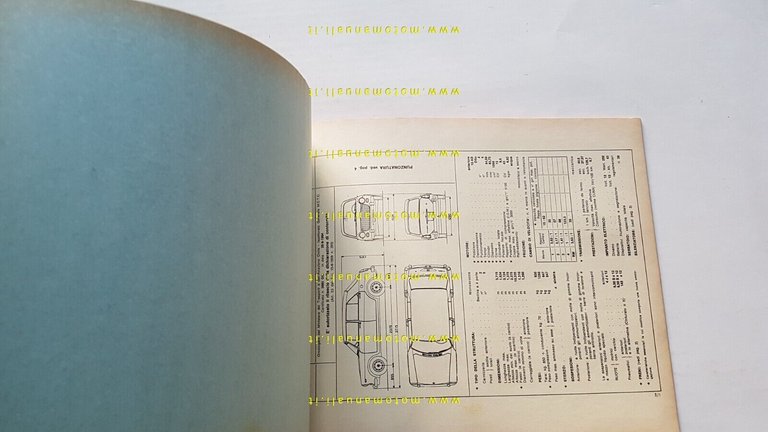 Innocenti Morris IM3-IM3 S-I4- I4 S 1968 manuale officina caratteristiche …