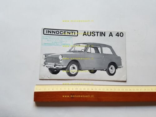 Innocenti nuova Austin A40 1963 depliant italiano originale