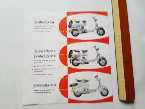 Innocenti produzione Lambretta 125 f - 125 d-ld 1954 depliant …