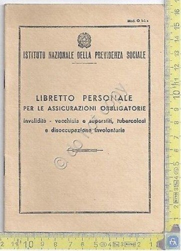 INPS - Istituto Nazionale Previdenza Sociale - Libretto personale - …