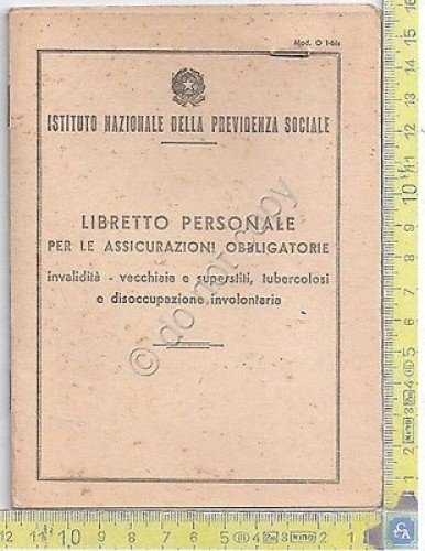 INPS - Istituto Nazionale Previdenza Sociale - Libretto Personale - … | Immagine principale