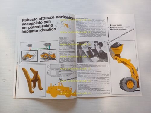 International Payloader 560 pala caricatrice gommata anni 70 depliant originale