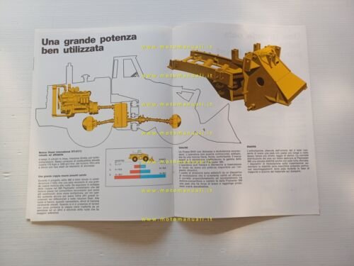 International Payloader 560 pala caricatrice gommata anni 70 depliant originale