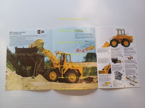 International Payloader H-30 pala caricatrice gommata anni 70 depliant originale