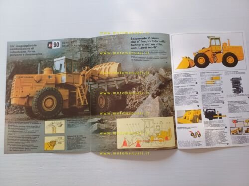 International Payloader H-90 pala caricatrice gommata anni 70 depliant originale