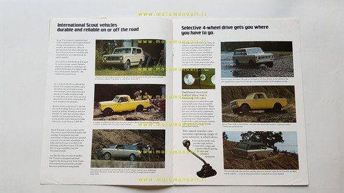 International Scout produzione fuoristrada pick-up 1976 depliant originale