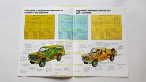International Scout produzione fuoristrada pick-up 1976 depliant originale